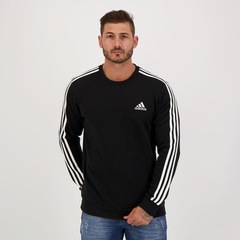 Blusão de Moletom adidas 3 Listras III - Masculino - Foto 1