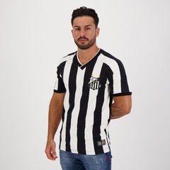 Camisa Santos Futfanatics Retrô Campeão Brasileiro 2002 - Masculina - Foto 2