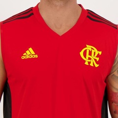 Camiseta Regata adidas Flamengo Treino Comissão 2022 - Masculina - Foto 4