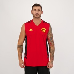 Camiseta Regata adidas Flamengo Treino Comissão 2022 - Masculina - Foto 1