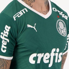 Camisa Puma Palmeiras I 2022 com Patrocínio - Masculina - Foto 4