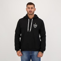 Blusão de Moletom Futfanatics Canguru Atlético Mineiro Retrô - Masculino - Foto 1