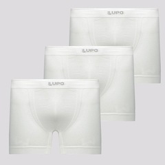 Kit de Cuecas Boxer Lupo Fiber Man com 3 Unidades - Adulto - Foto 1