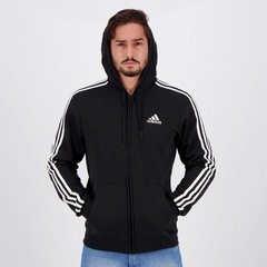Jaqueta de Moletom com Capuz adidas Zíper Essentials 3-Stripes - Masculina - Foto 5