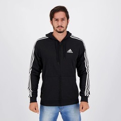 Jaqueta de Moletom com Capuz adidas Zíper Essentials 3-Stripes - Masculina - Foto 1