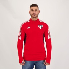 Jaqueta de Moletom sem Capuz de Treino do Saão Paulo Atletas adidas - Masculina - Foto 1