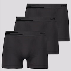 Kit de Cuecas Boxer Lupo Fiber com 3 Unidades - Adulto - Foto 1