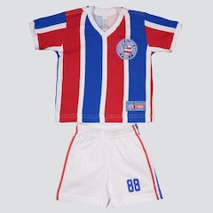 Kit de Uniforme Bahia Futfanatics Retrô 1988 - Infantil - Foto 1