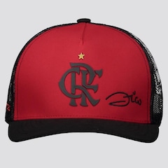 Boné Aba Curva Flamengo Zico Escudo - Snapback - Adulto - Foto 2