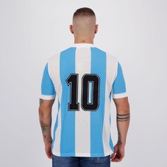 Camisa Argentina Retrô Nº 10 - Masculina - Foto 3