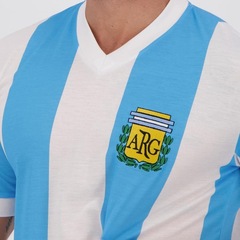 Camisa Argentina Retrô Nº 10 - Masculina - Foto 4