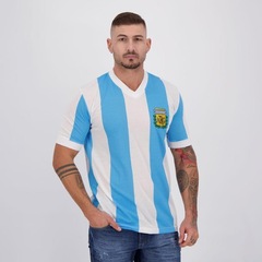 Camisa Argentina Retrô Nº 10 - Masculina - Foto 5