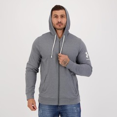Blusão Under Armour Masculino com Capuz  Rival Terry FZ - Foto 5