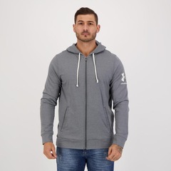 Blusão Under Armour Masculino com Capuz  Rival Terry FZ - Foto 1