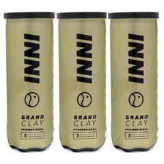 Kit Bola de Tênis Inni Grand Clay Premium com 3 Tubos - Foto 1