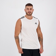 Camiseta Regata adidas D2M Stripes - Masculino - Foto 2