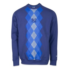 Blusão de Moletom New Era Gola Careca MLB New York Yankees Modern Classic - Masculino - Foto 1