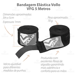 Bandagem Elástica Vollo Boxe Muai Thai - 5 Metros - Foto 5