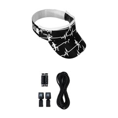 Kit 1 Viseira de Corrida e 1 Cadarço Elástico Hupi Run Beats - Foto 1