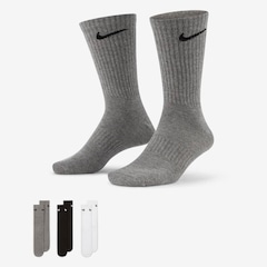 Kit de Meias Cano Alto Nike Everyday Lightweight - Adulto - 3 Pares - Foto 1