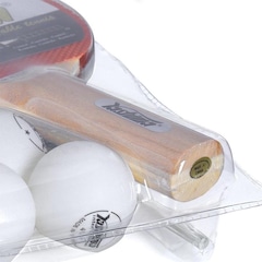 Kit Tênis de Mesa Yashima Clássica com 02 Raquetes 03 Bolas Rede e Suporte - Foto 4