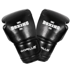 Kit Luva de Boxe 12oz Profissional Gorilla + Luva Manopla Aparador Escudo de Chute Boxe - Adulto - Foto 2