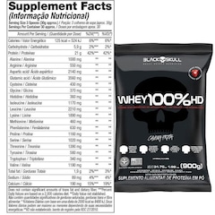 Refil Whey 100% Hd Black Skull - Baunilha - 900g - Foto 2