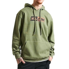 Blusão de Moletom com Capuz Volcom Canguru Stone Split - Masculino - Foto 1