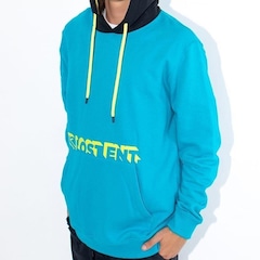 Blusão de Moletom com Capuz Lost Canguru Lost Ent - Masculino   Azul/Amarelo - Foto 2