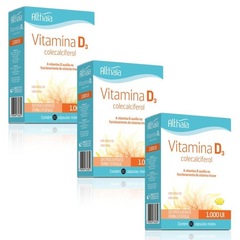 Kit de Vitamina D3 Colecalciferol 1000ui Althaia - 60 cápsulas - 3 unidades - Foto 1