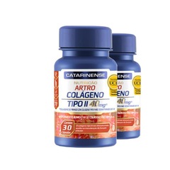 Kit 2 Colágeno Tipo 2 40mg Uc-Ii Catarinense - 30 Cápsulas - Foto 1