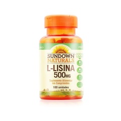 L-Lisina 500mg Sundown Naturals - 100 comprimidos - Foto 1