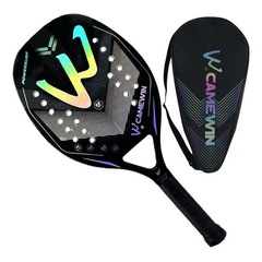 Raquete de Beach Tennis W Camewin 100% Fibra Carbono + Capa - Foto 1