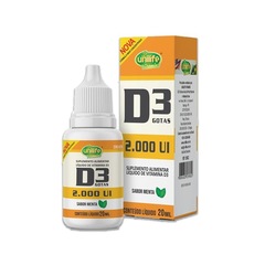Kit Vitaminas D3 2.000 Ui Unilife - Menta - 20ml - 2 unidades - Foto 2