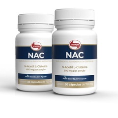 Kit NAC N-Acetil L-Cisteína Vitafor 600mg - 30 cápsulas - 2 unidades - Foto 1