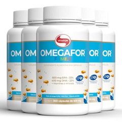 Kit de 5 Ômegafor Family Ômega 3 Vitafor 3- 60 cápsulas - Foto 1