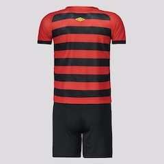 Kit de Uniforme de Futebol Infantil do Sport Club do Recife I 21 com Camisa e Calção Umbro - Foto 2