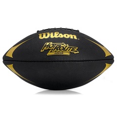 Bola de Futebol Americano Wilson Hot Route JR Black - Foto 1