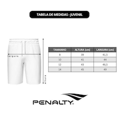 Kit Camiseta Penalty X + Calção Penalty X - Infantil - Foto 1