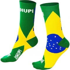 Meia Cano Alto Hupi Brasil - 3 pares - Adulto - Foto 6