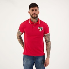 Camisa Polo do São Paulo Futfanatics Stripe - Masculina - Foto 1