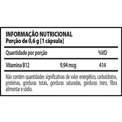 Vitamina B12 Nutrify Vegano Metilcobalamina 414% - 60 cápsulas - Foto 2
