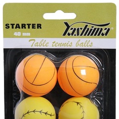 Bola de Tênis de Mesa Yashima Motivos - 6 Bolas Sortidas - Foto 2