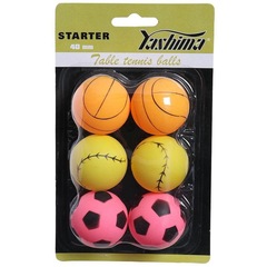 Bola de Tênis de Mesa Yashima Motivos - 6 Bolas Sortidas - Foto 1
