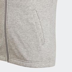Blusão de Moletom com Capuz Essentials 3 Stripes - Infantil - Foto 4