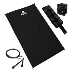 Kit de Treinamento Muvin: Colchonete D50 - 85cm x 50cm x 2cm + Caneleira de Peso - 2kg + Corda Pular Ajustável - Foto 1