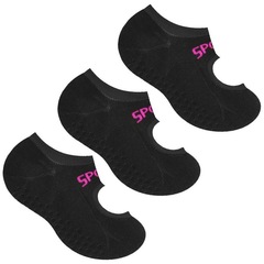 Kit de Meias Sapatilha Selene Antiderrapante - Feminina - 3 Pares - Foto 1