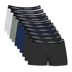 Kit Cuecas Boxer Zorba Algodão Max 702 - 10 Unidades - Masculino - Foto 1