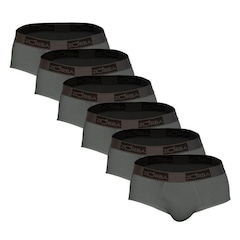 Kit de Cuecas Slip Zorba Comfort - Adulto - 6 unidades - Foto 1