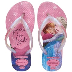 Chinelo Havaianas Slim Princess Frozen - Infantil - Foto 1
